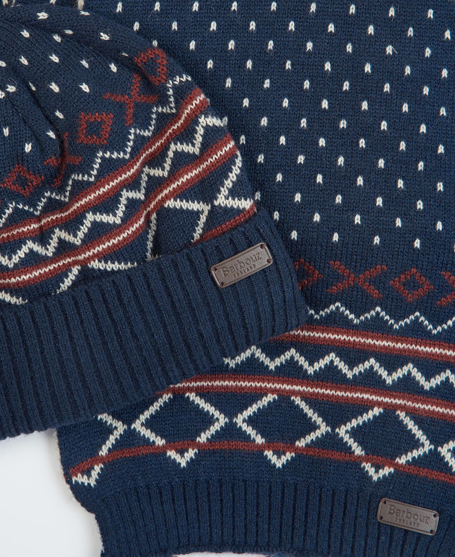 Barbour Rothbury Fairisle Beanie & Scarf Gift Set