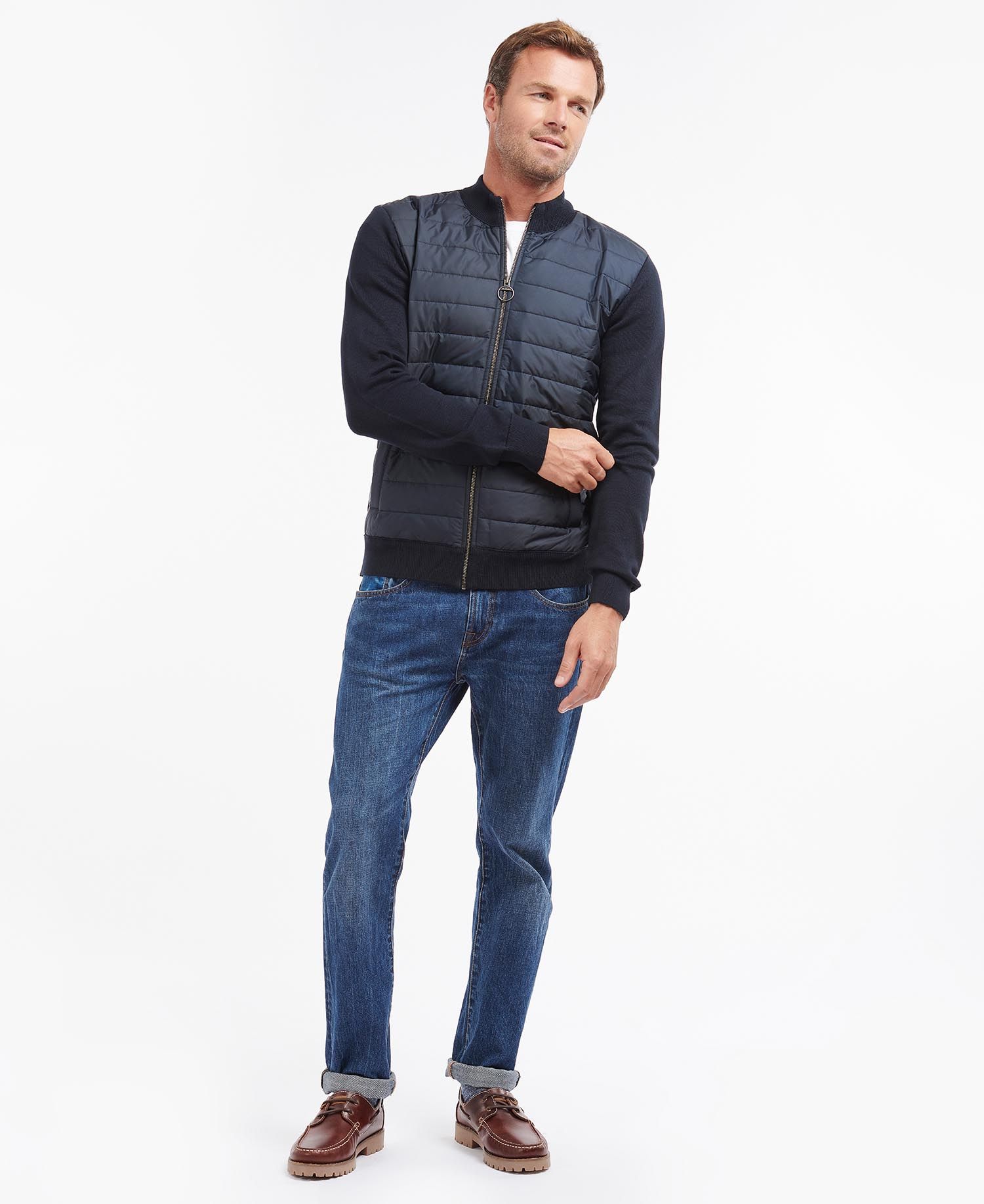 Barbour Carn Baffle Zip Thru Sweater