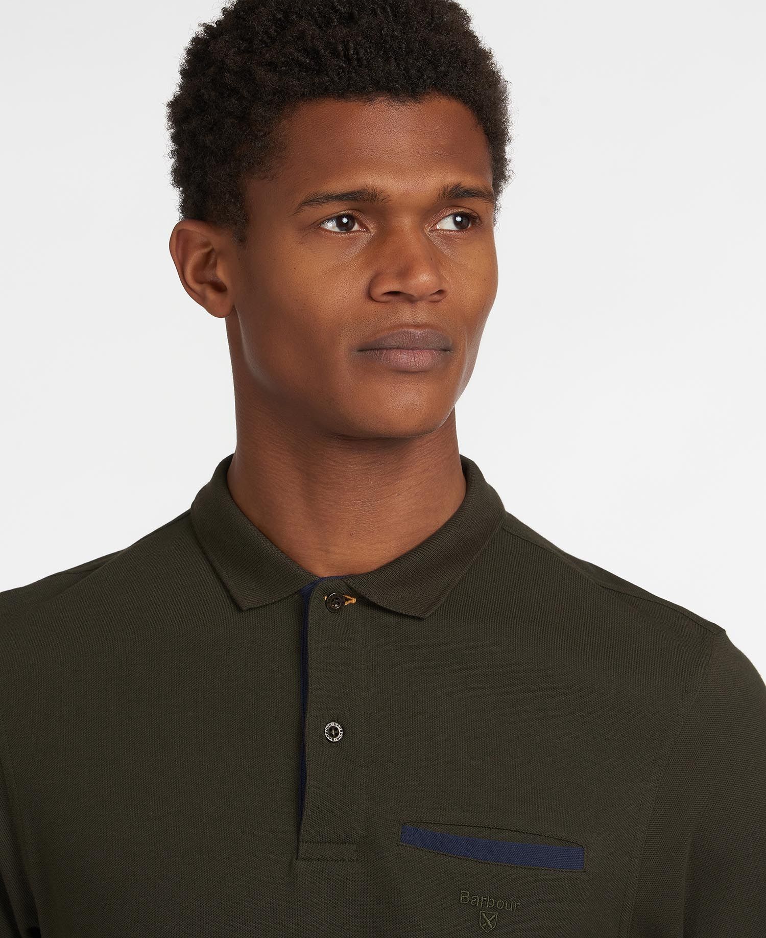 Barbour Essential Long Sleeve Pocket Polo Shirt