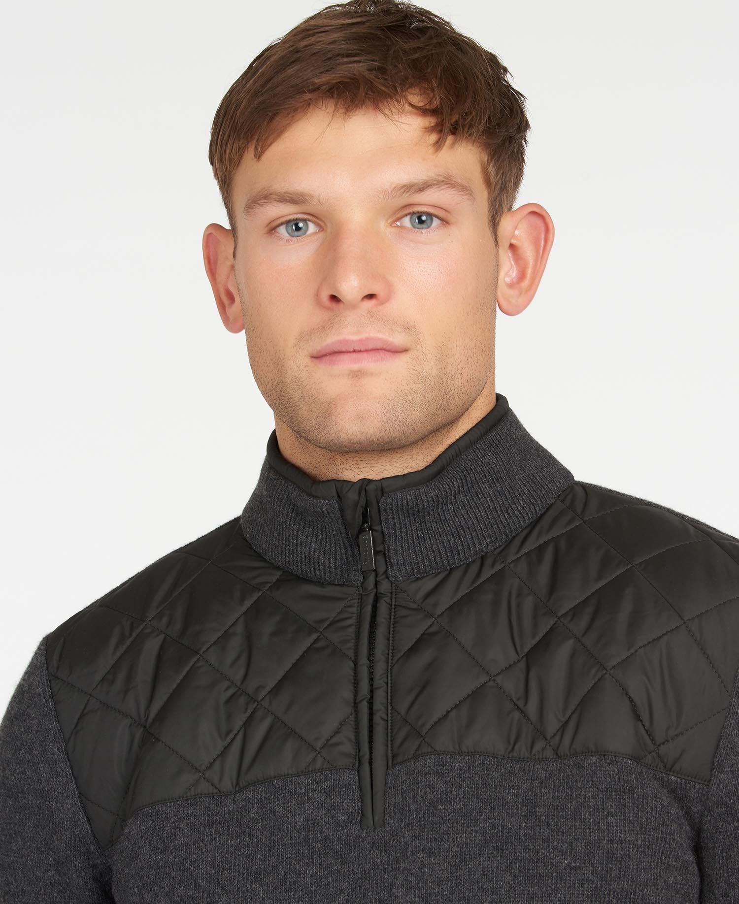 Barbour Essential Diamond Quilt Half Zip SweatShirt