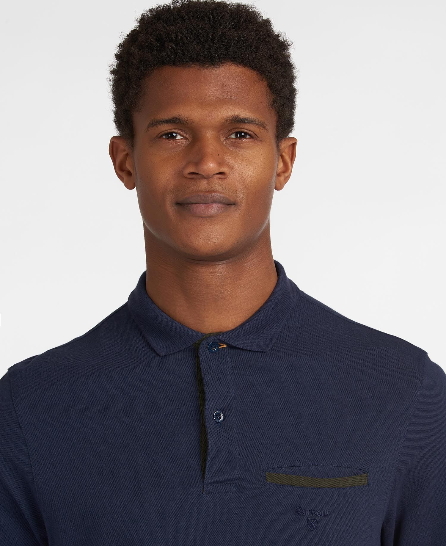 Barbour Essential Long Sleeve Pocket Polo Shirt