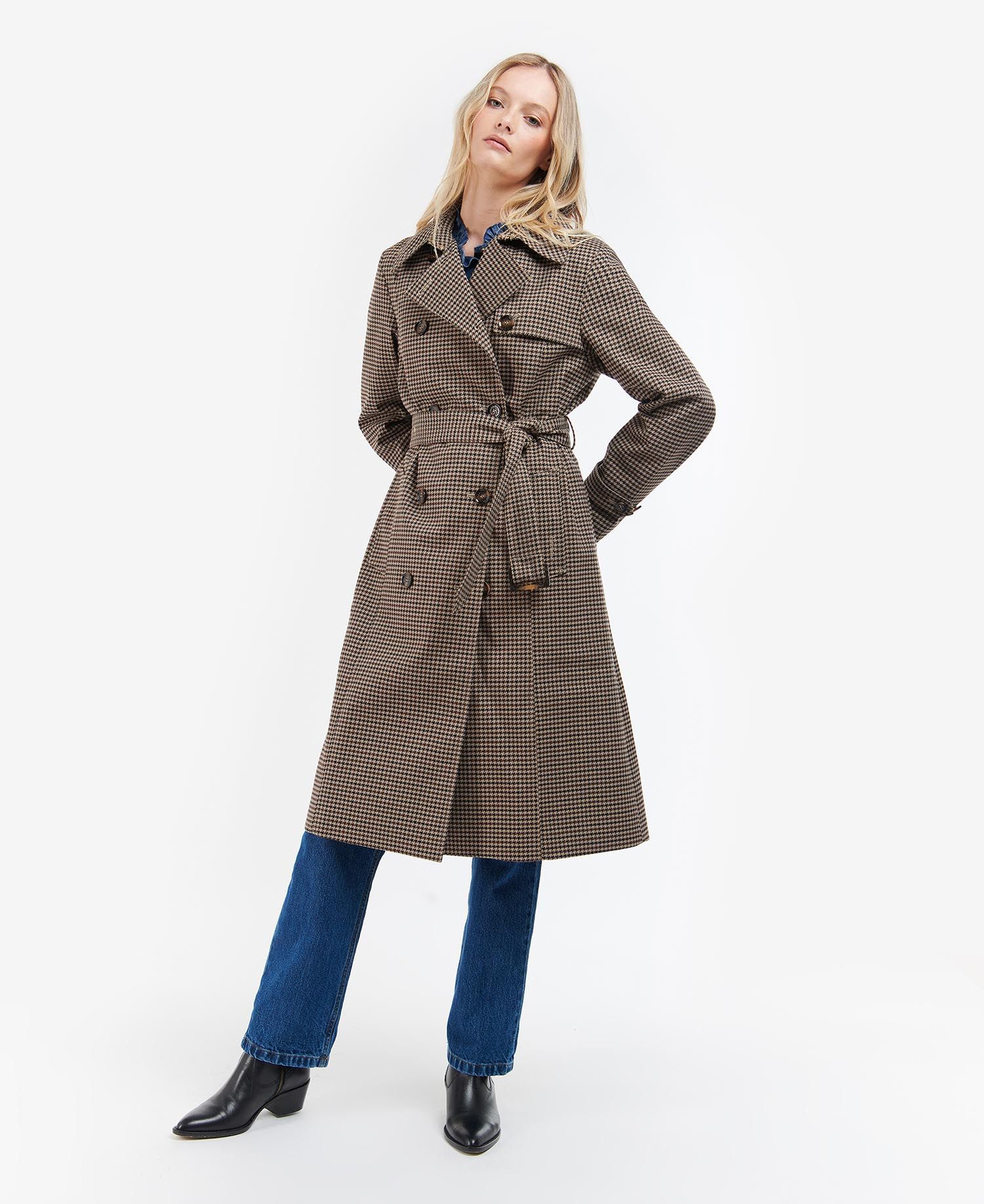 Barbour Greta Check Trench Coat