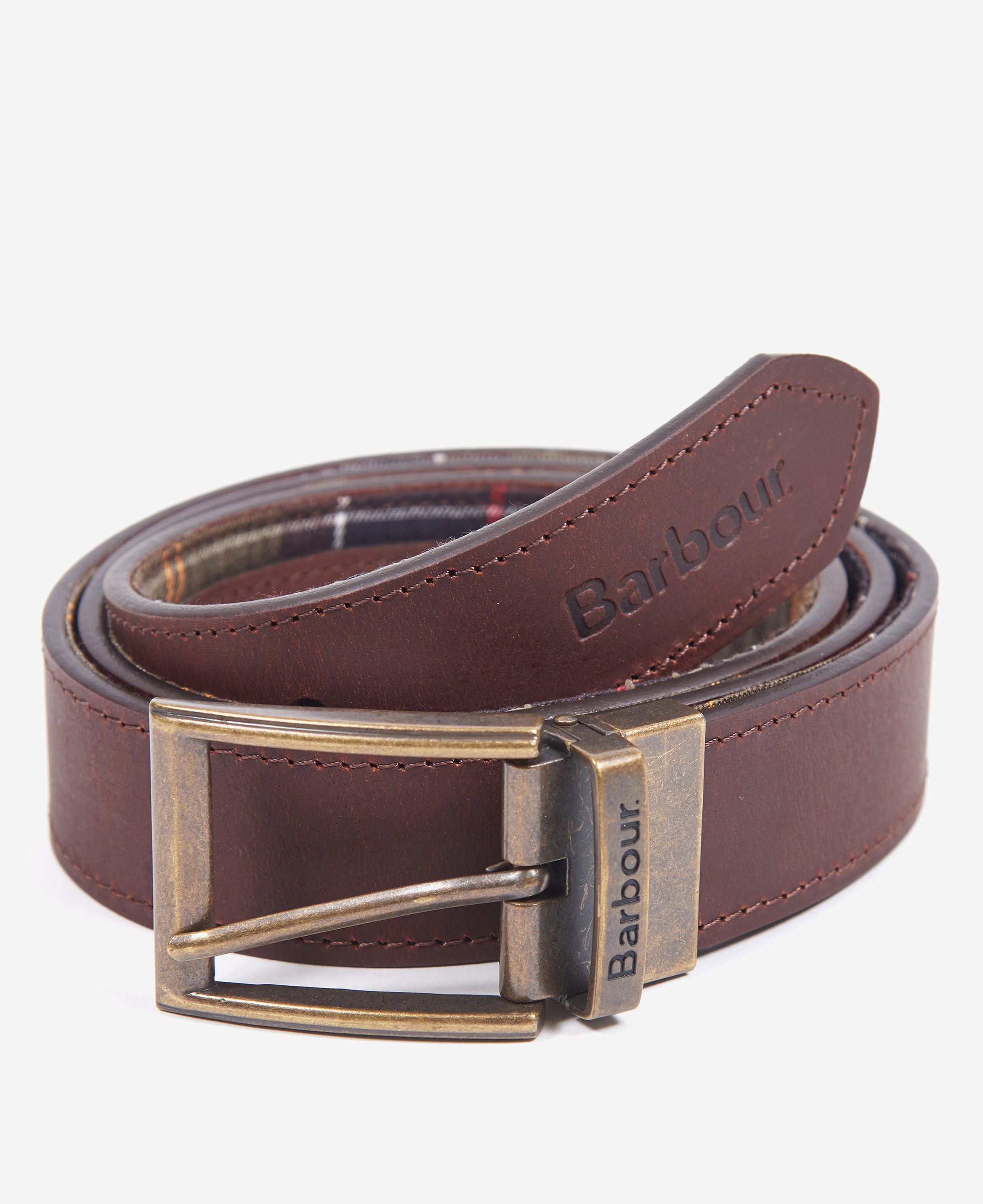 Barbour Reversible Tartan Leather Belts