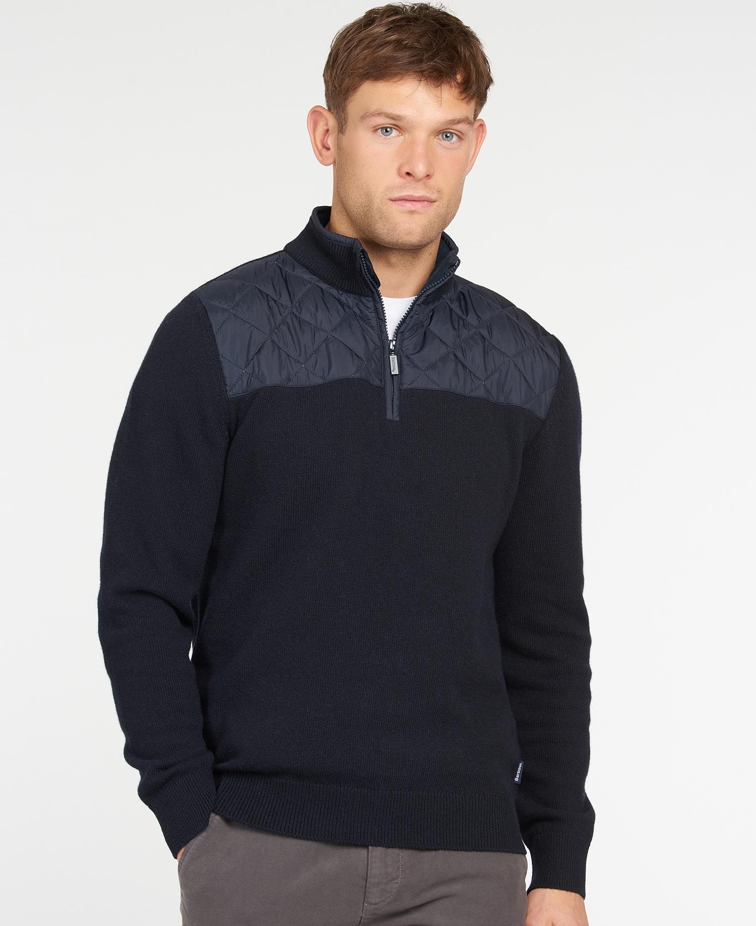 Barbour Essential Diamond Quilt Half Zip SweatShirt
