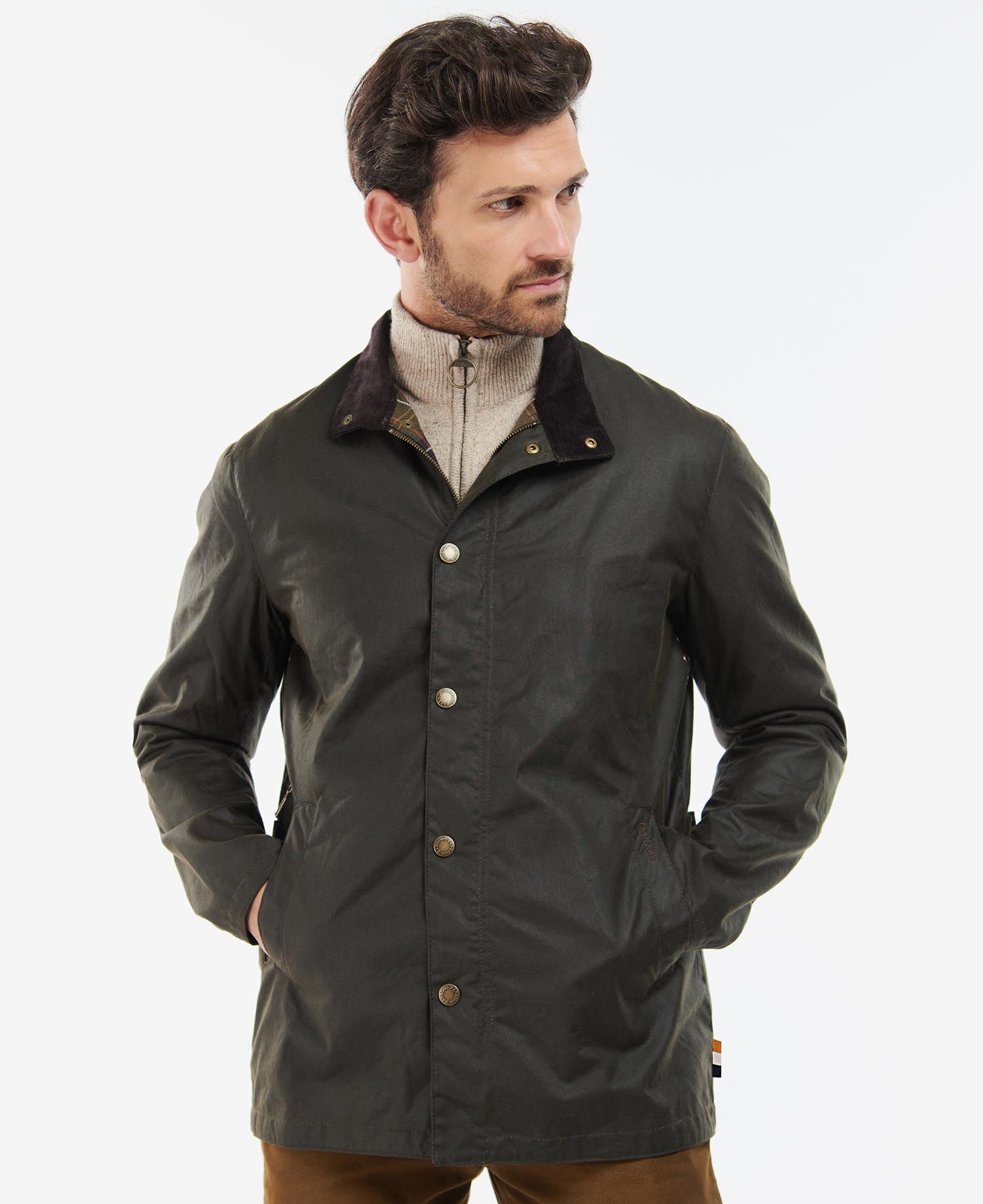BARBOUR X ALLEN EDMONDS LIMITED EDITION EVELAR Wax Jacket