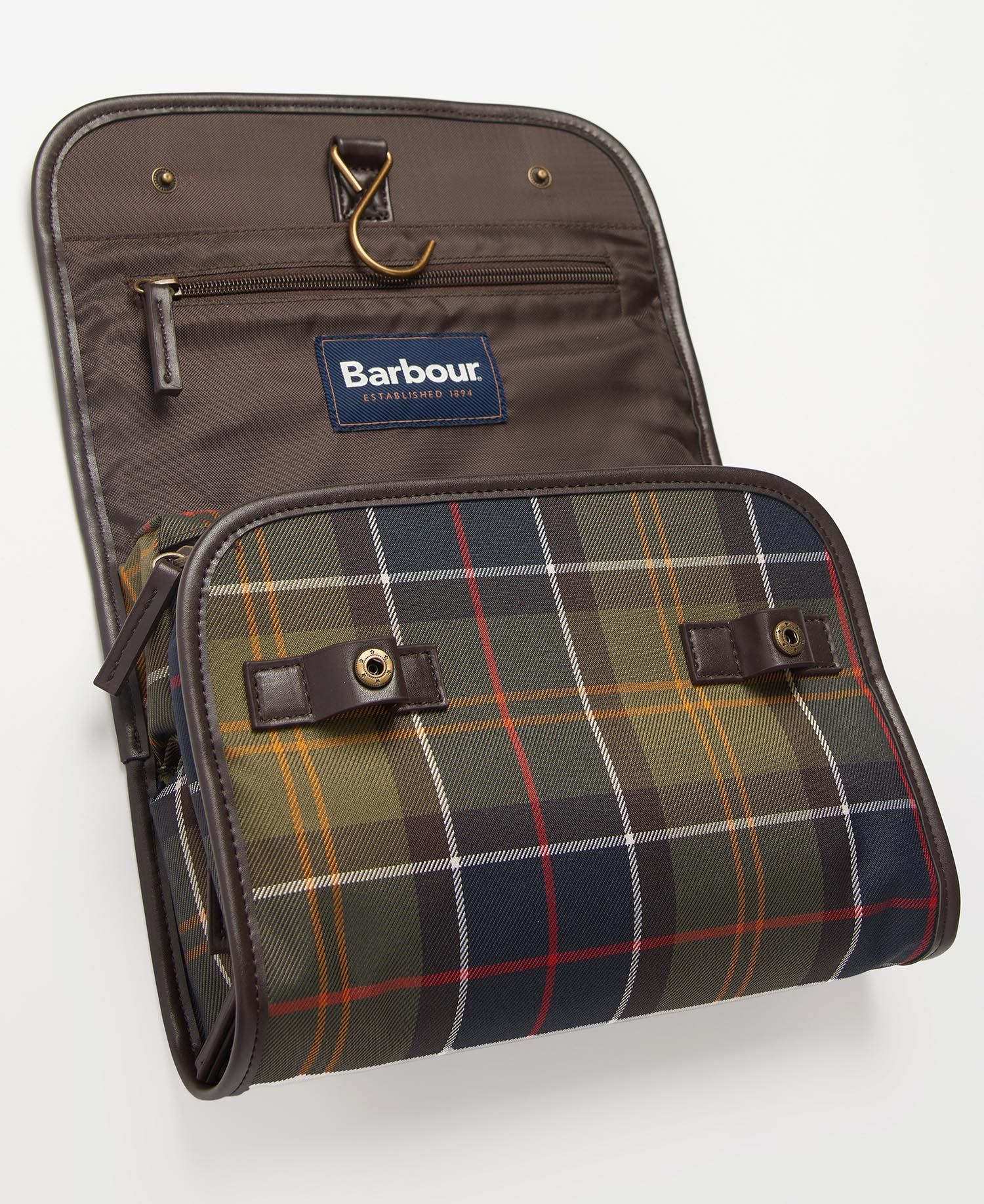 Barbour Tartan Hanging Washbag
