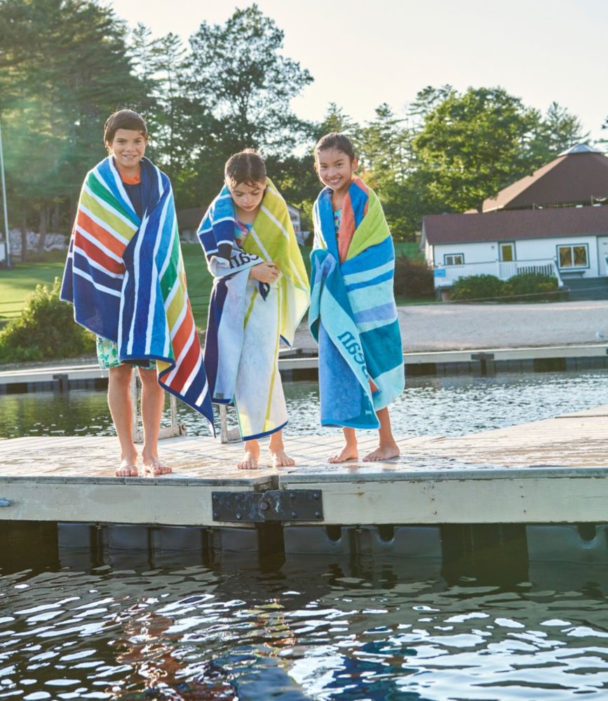 Seaside Beach Towel, Rainbow Stripe