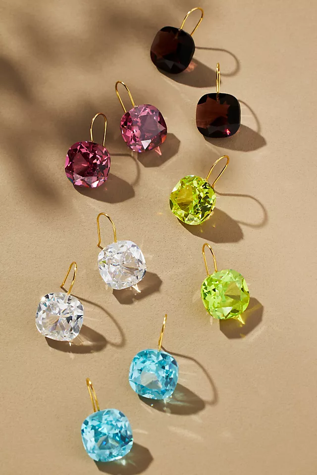 Floating Crystal Earrings BLUE