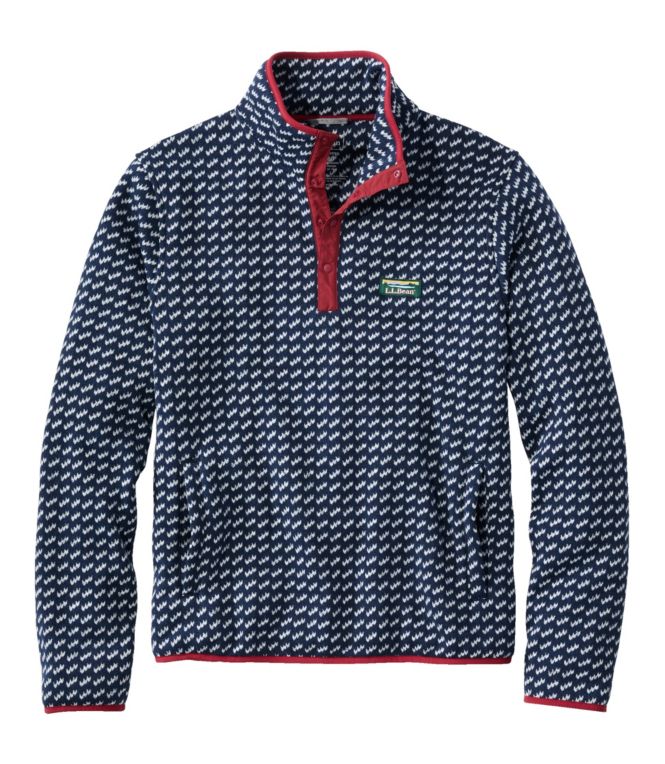 Men's L.L.Bean Sweater Fleece Pullover, Print