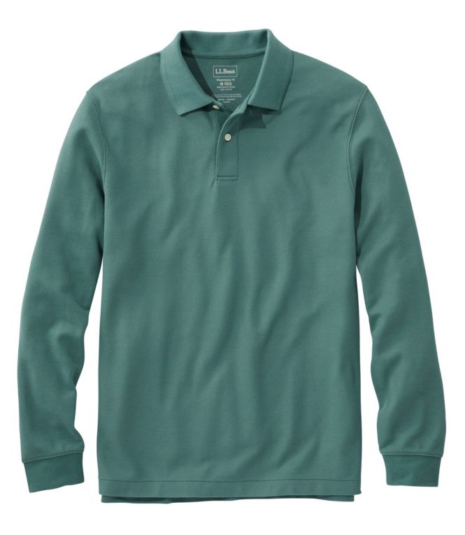Men's Premium Double L? Polo, Long-Sleeve Without Pocket