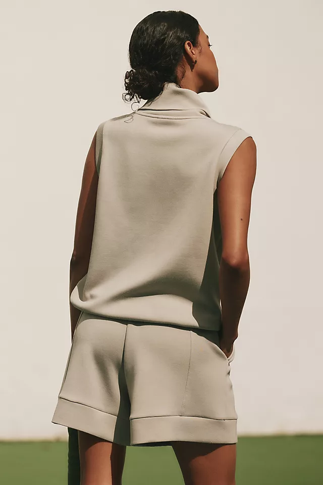 Varley Leigh Sleeveless Turtleneck Top LIGHT GREY