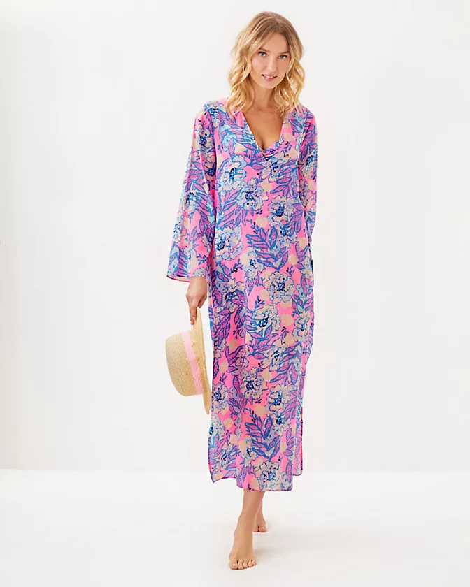 Perry Long Sleeve Maxi Cover-Up