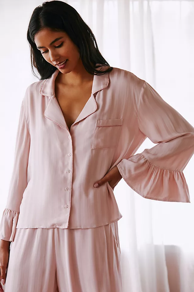 By Anthropologie Ruffle Sleep Top PINK