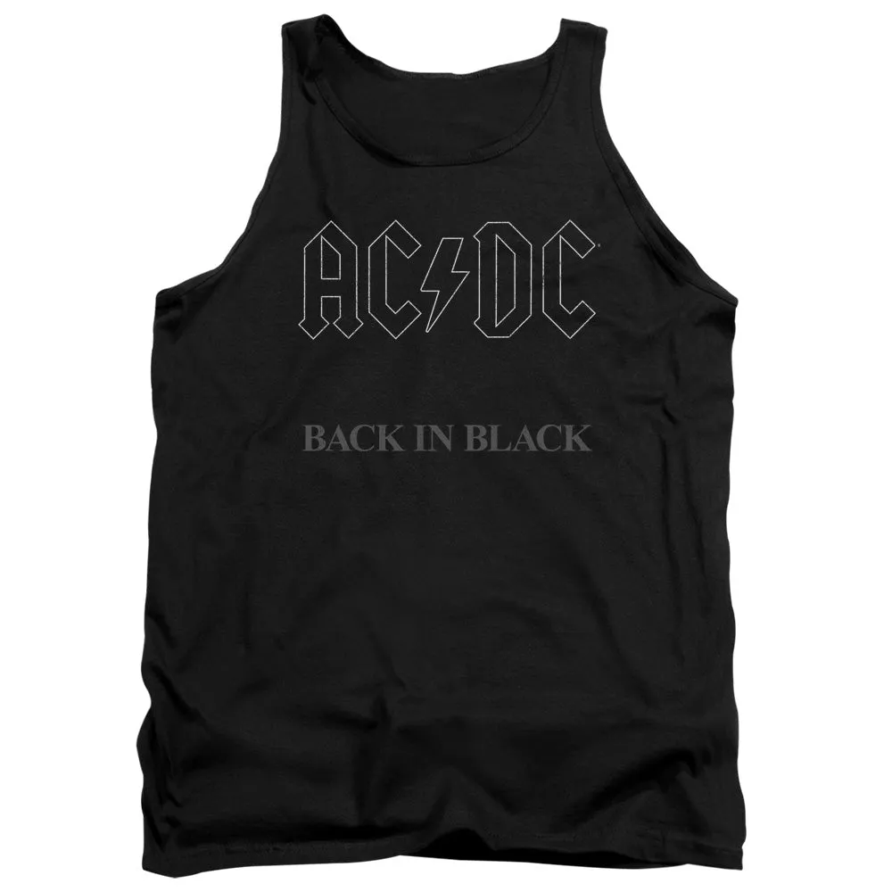 AC/DC Impressive Tank Top, Back In Black