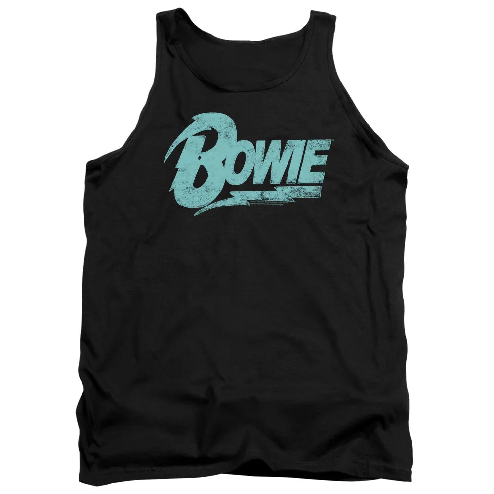 DAVID BOWIE Impressive Tank Top, Distressed Logo