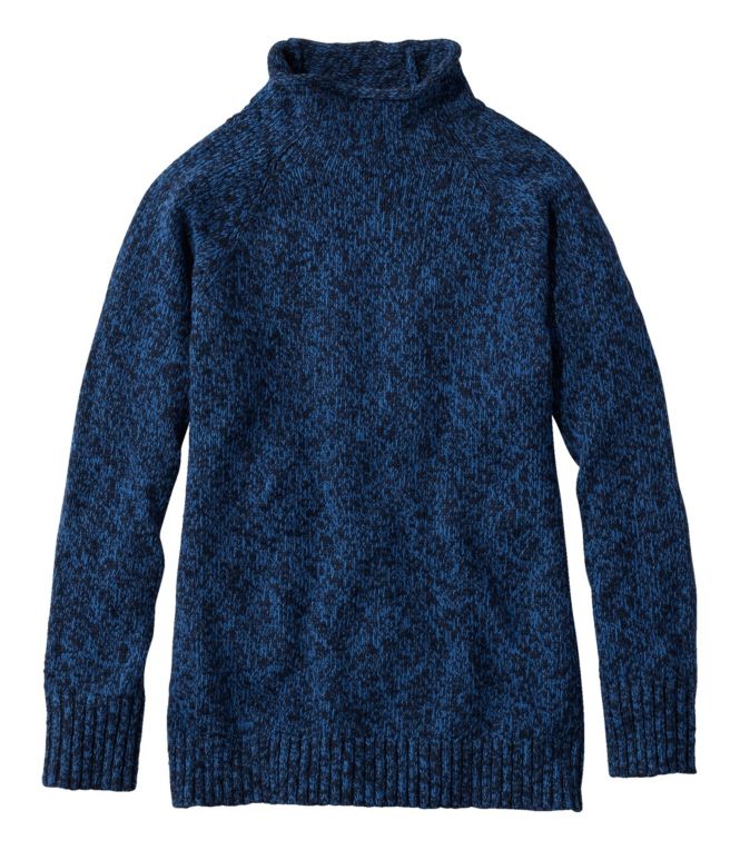 Women's Cotton Ragg Sweater, Funnelneck Pullover