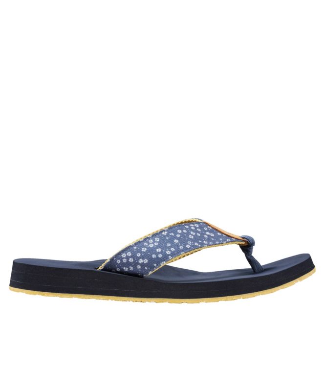 Women's Maine Isle Flip-Flops, Woven Print