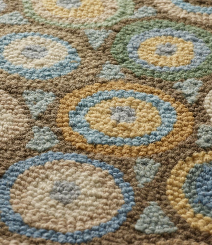 Wool Hooked Runner, Coins