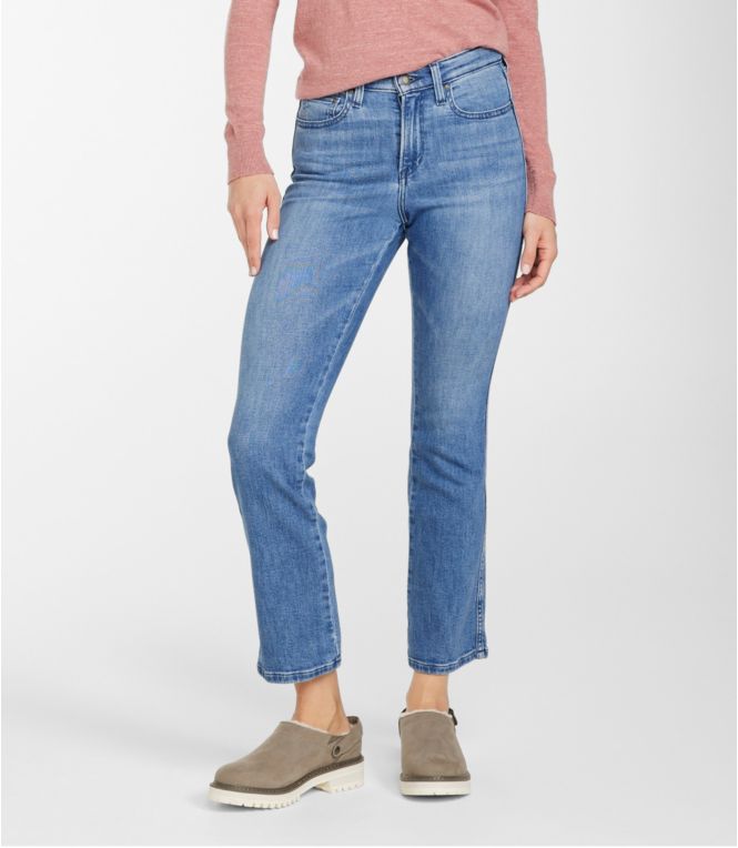 Women's L.L.Bean Everyday Stretch Jeans, High-Rise Mini Bootcut Ankle