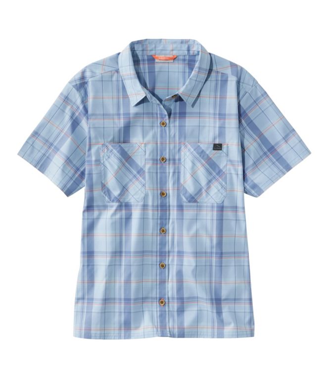 Women's Everyday SunSmart? Woven Shirt, Short-Sleeve Plaid