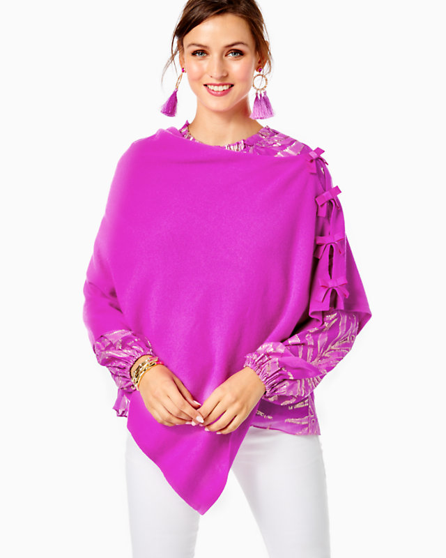 Harp Cashmere Wrap With Bows
