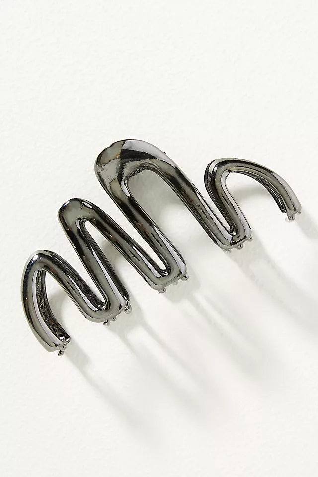 Squiggle Hair Claw Clip BLACK