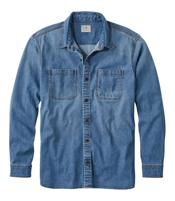 Men's BeanFlex? Denim Shirt, Traditional Untucked Fit