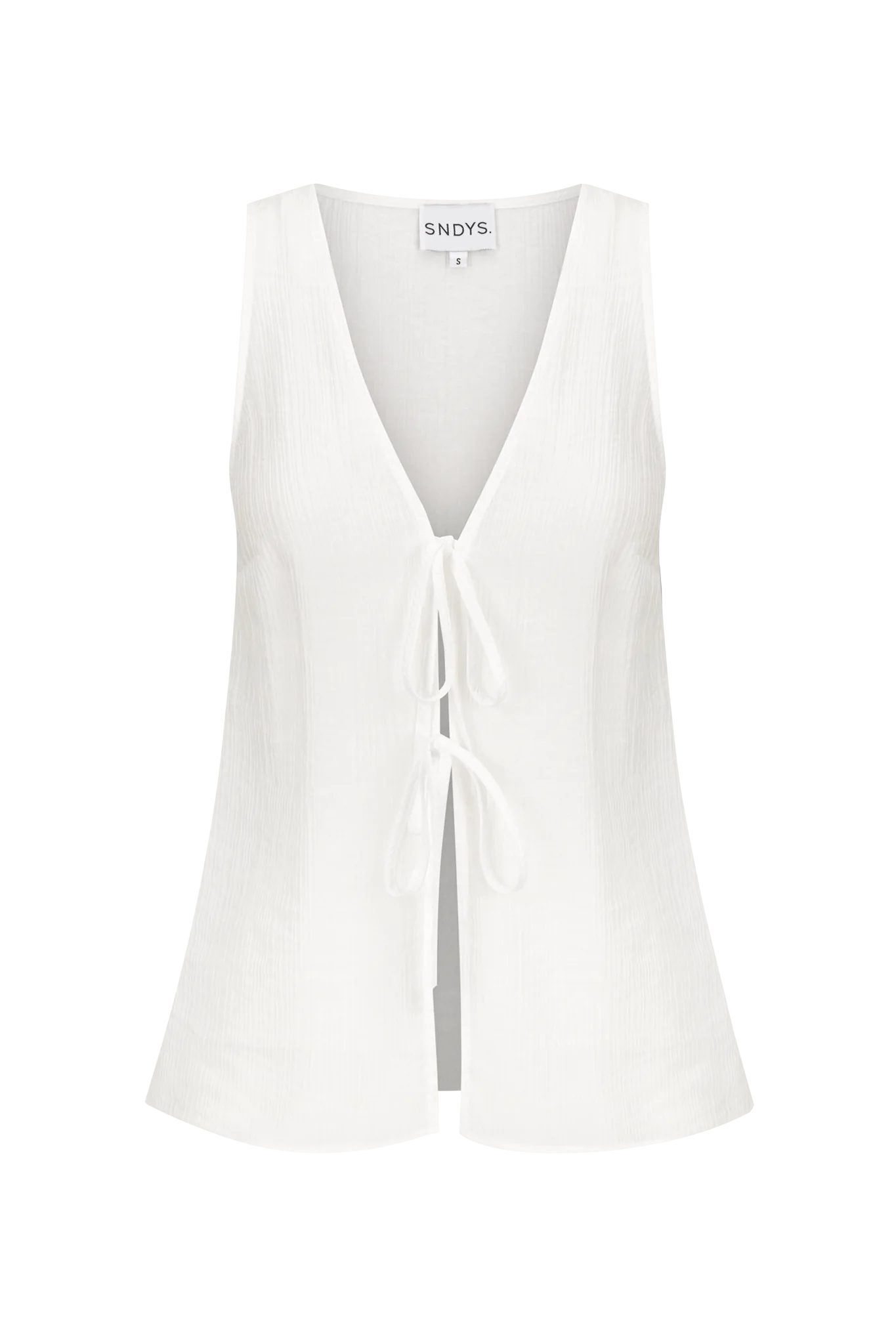 Chiffon knot-tied coat