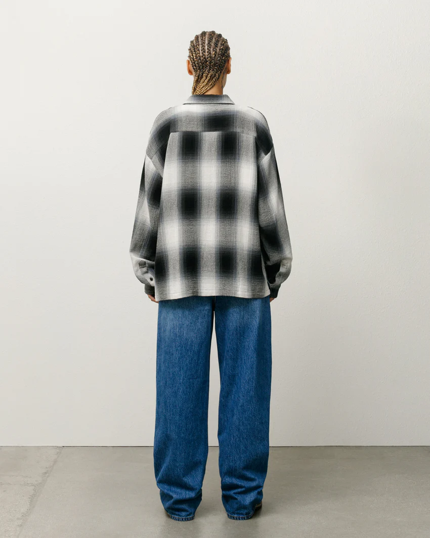 LOOSE WEAVE PLAID SHIRT