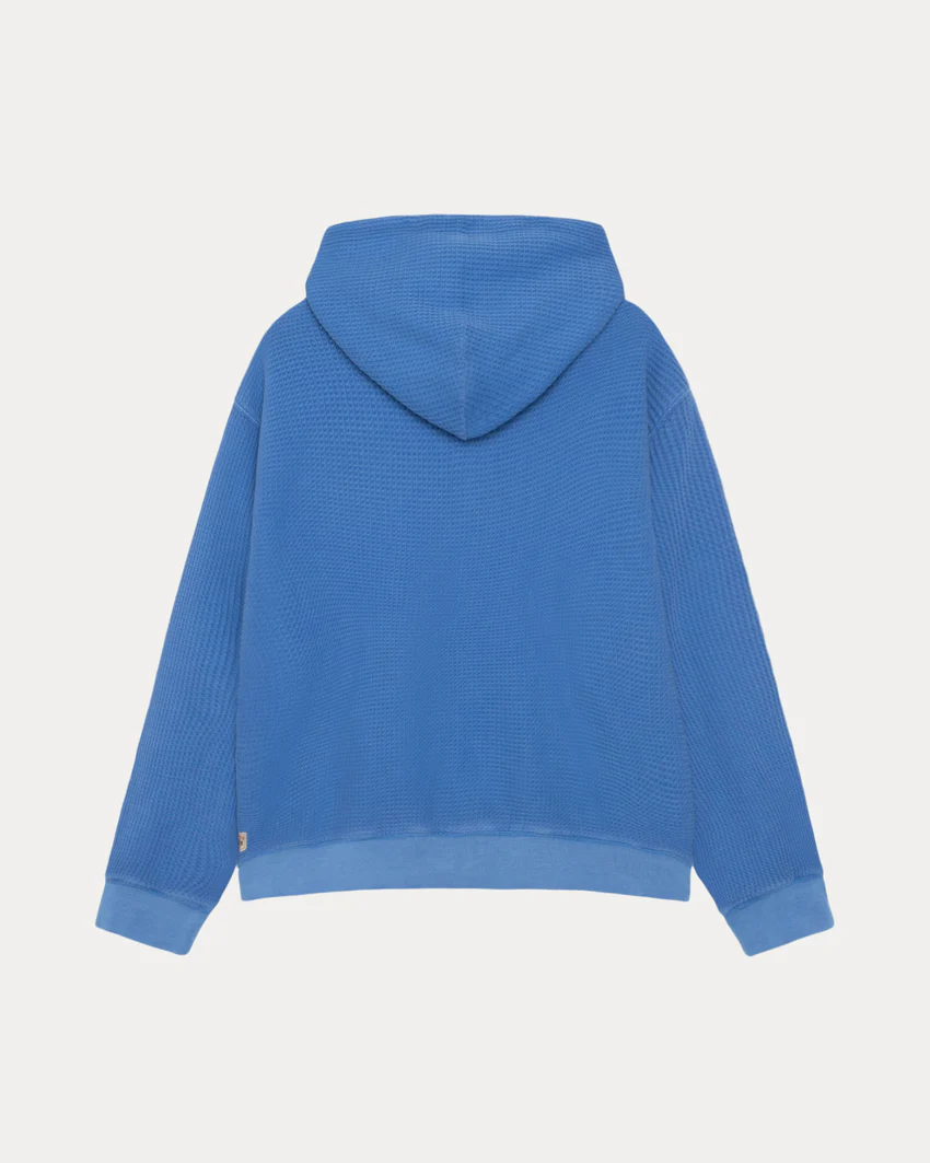 DOUBLE LAYER WAFFLE ZIP HOODIE