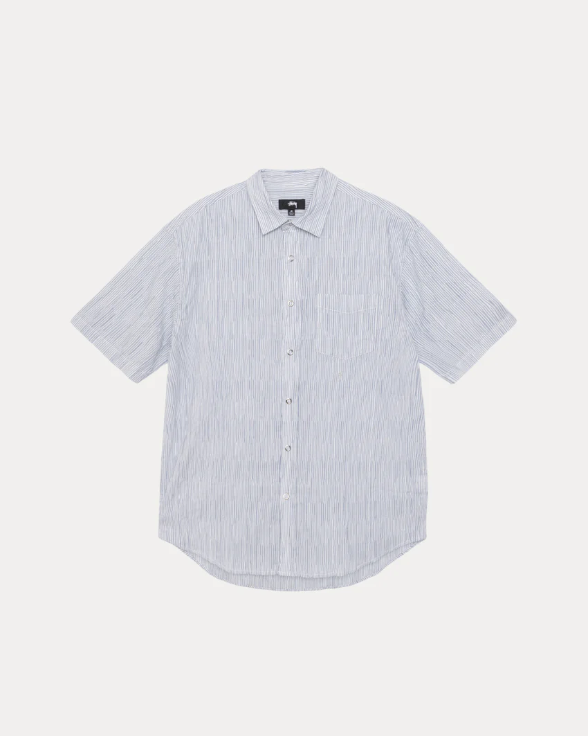 WAVY STRIPED SHORT SLEEVE SHIRT