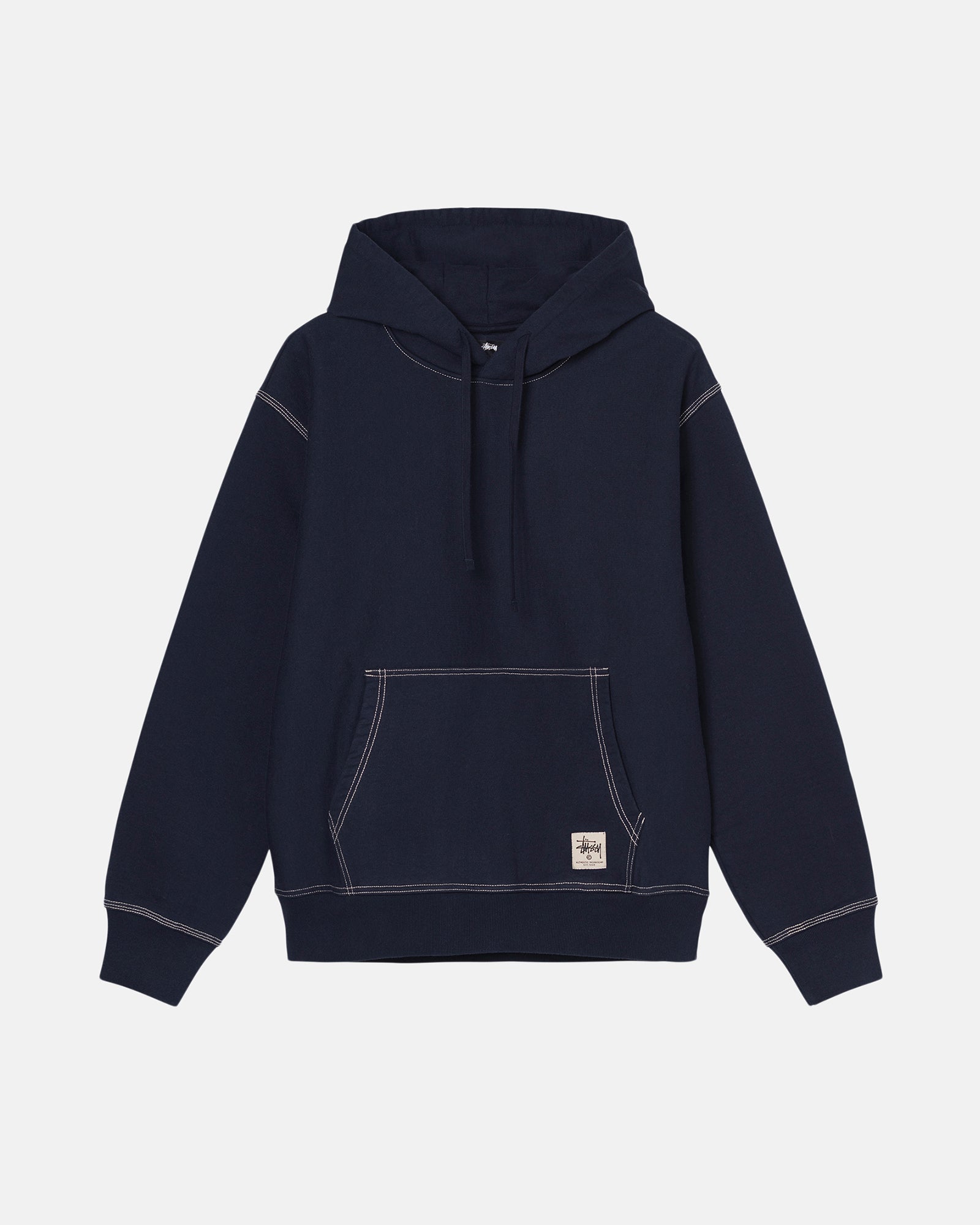 CONTRAST STITCH LABEL HOODIE