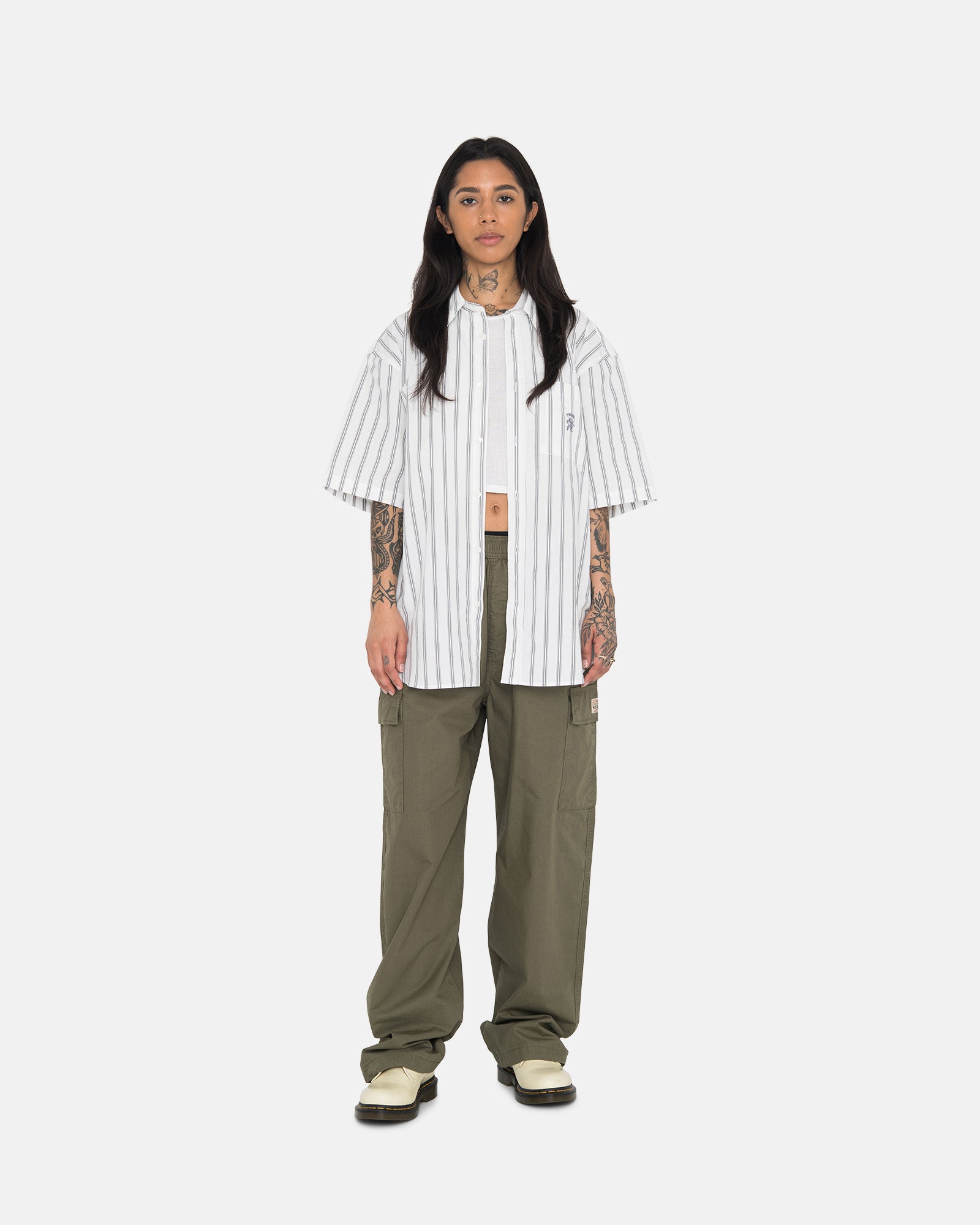 BOXY STRIPED SS SHIRT
