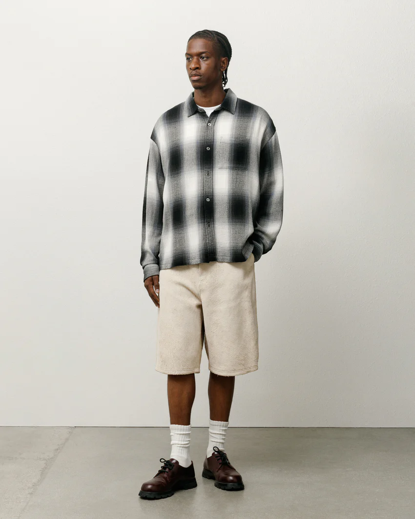 LOOSE WEAVE PLAID SHIRT