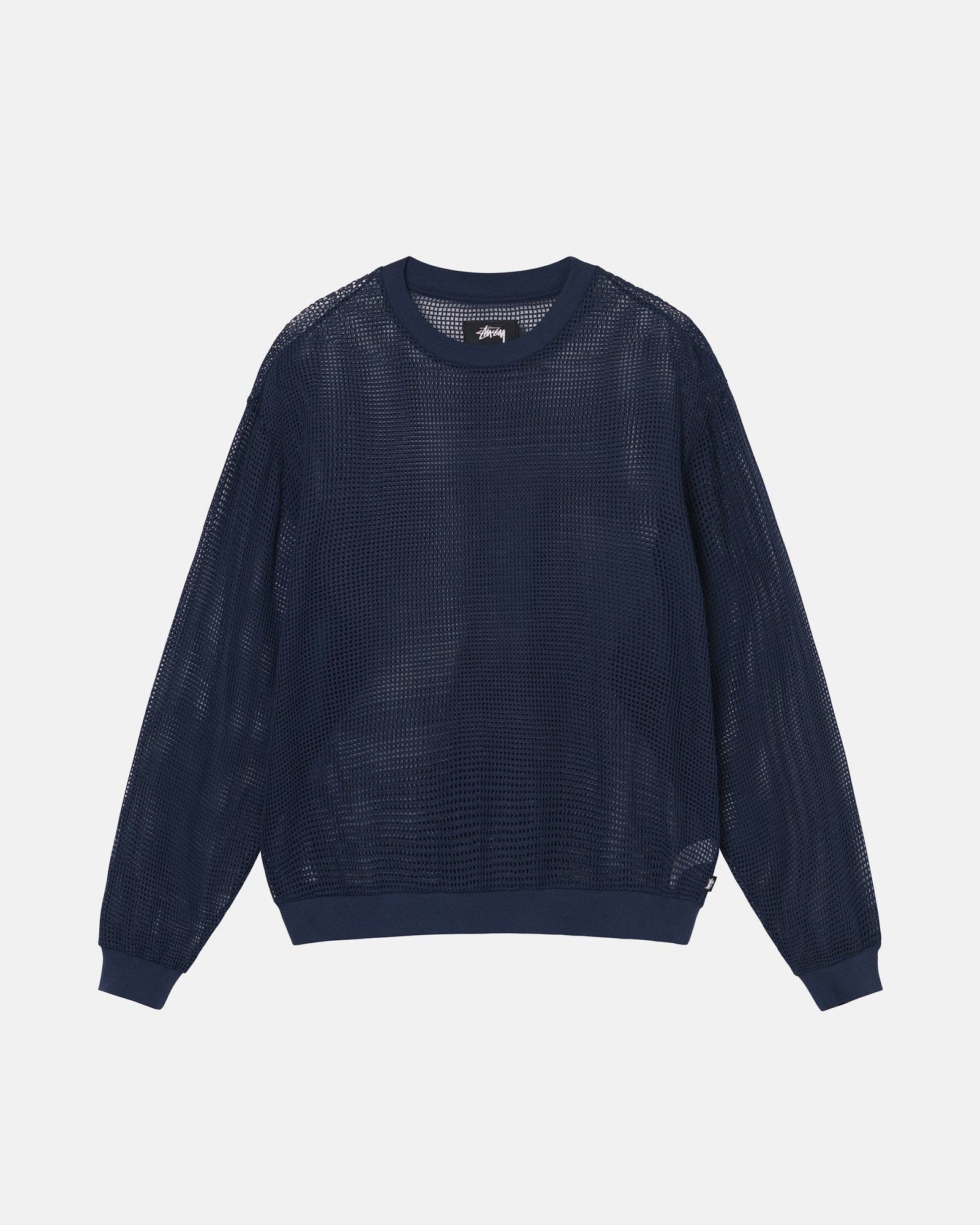 COTTON MESH LS CREW