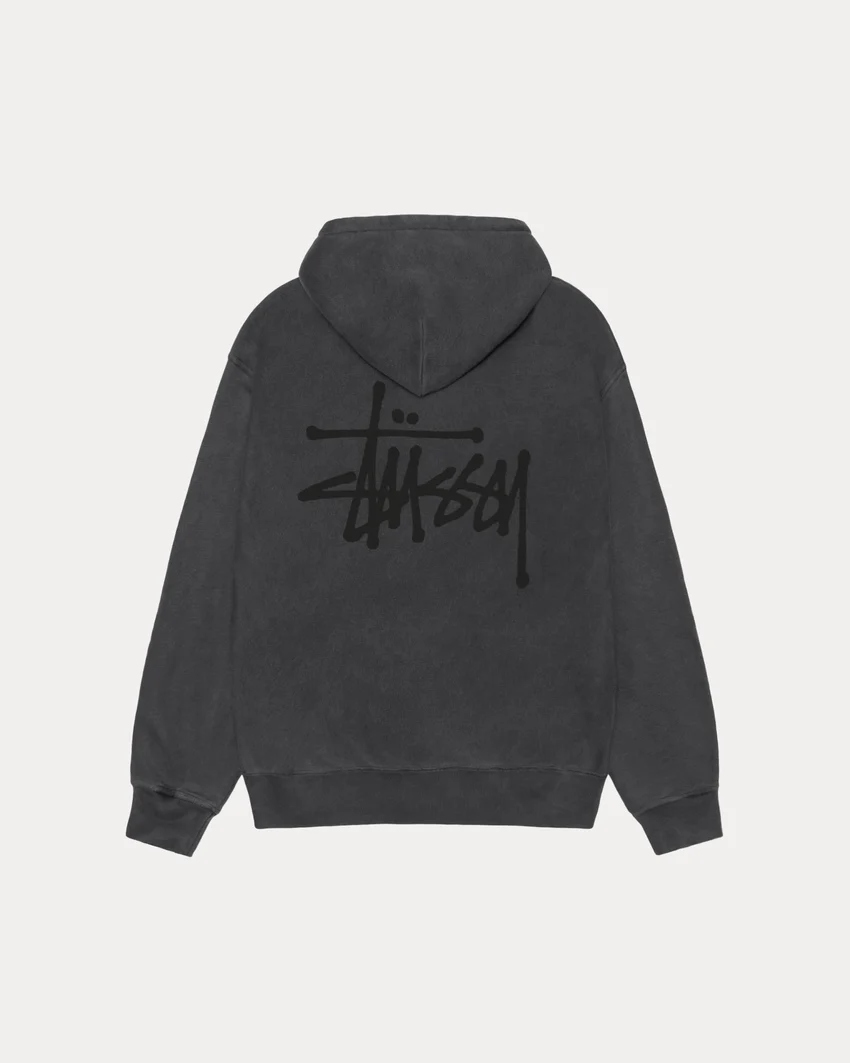 BASIC STÜSSY ZIP HOODIE PIGMENT DYED