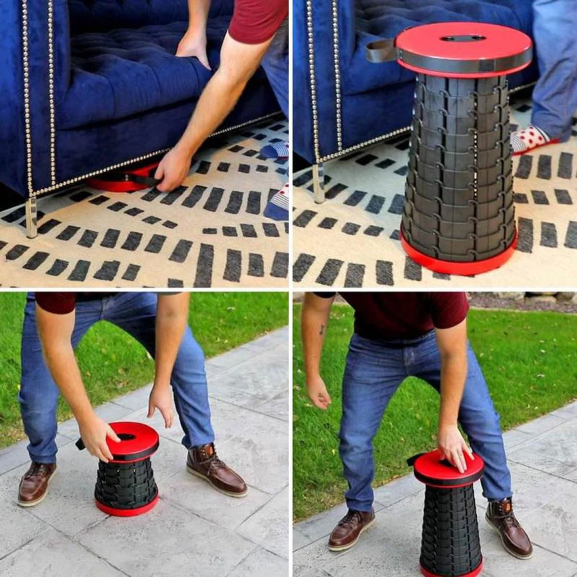 Retractable Folding Stool - Zingko
