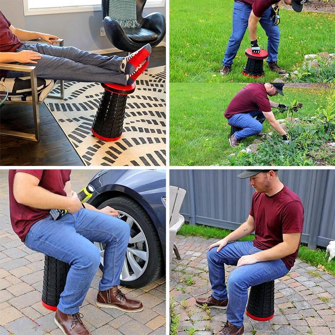 Retractable Folding Stool - Zingko