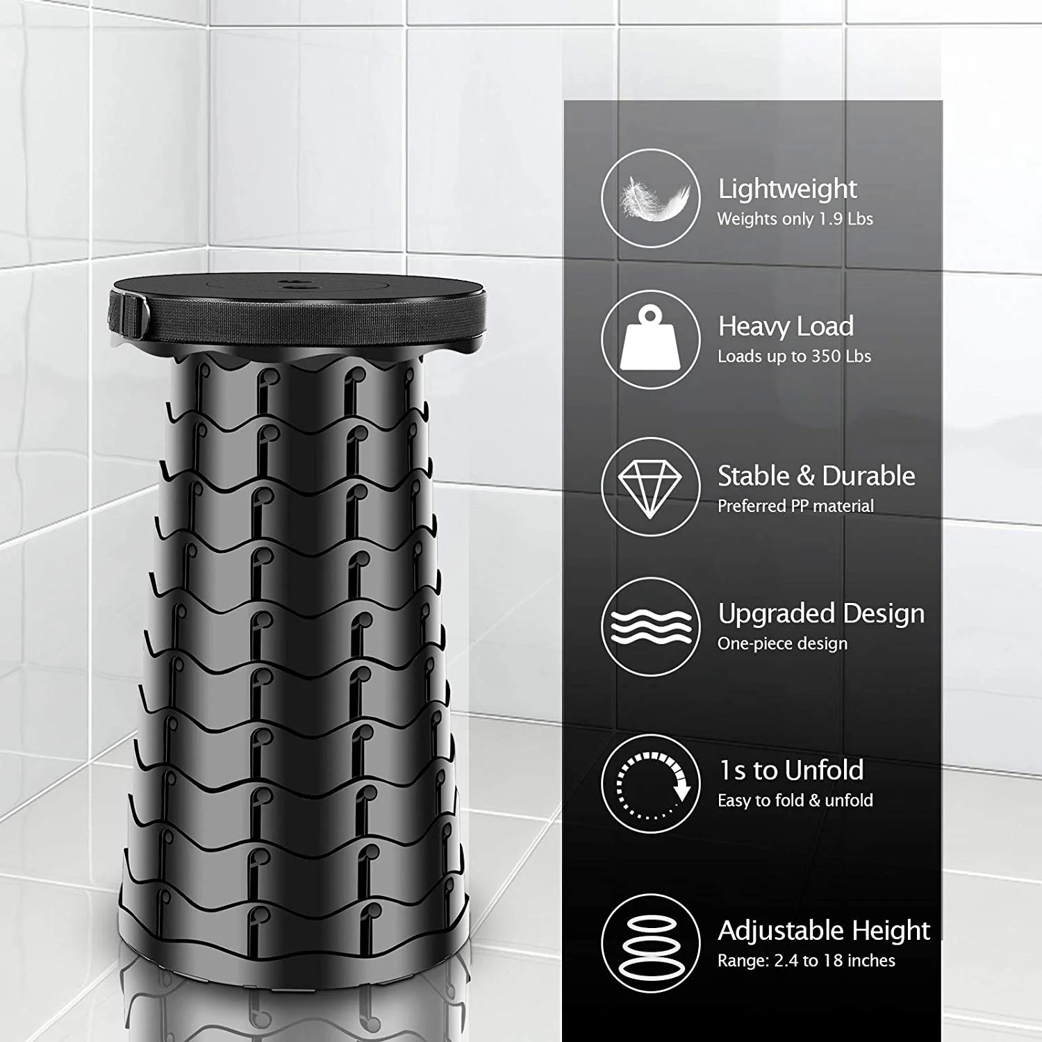 Retractable Folding Stool - Zingko