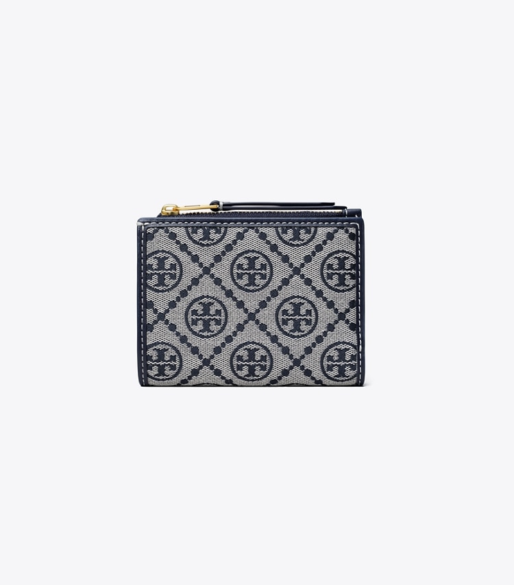 T MONOGRAM LEATHER BI-FOLD WALLET