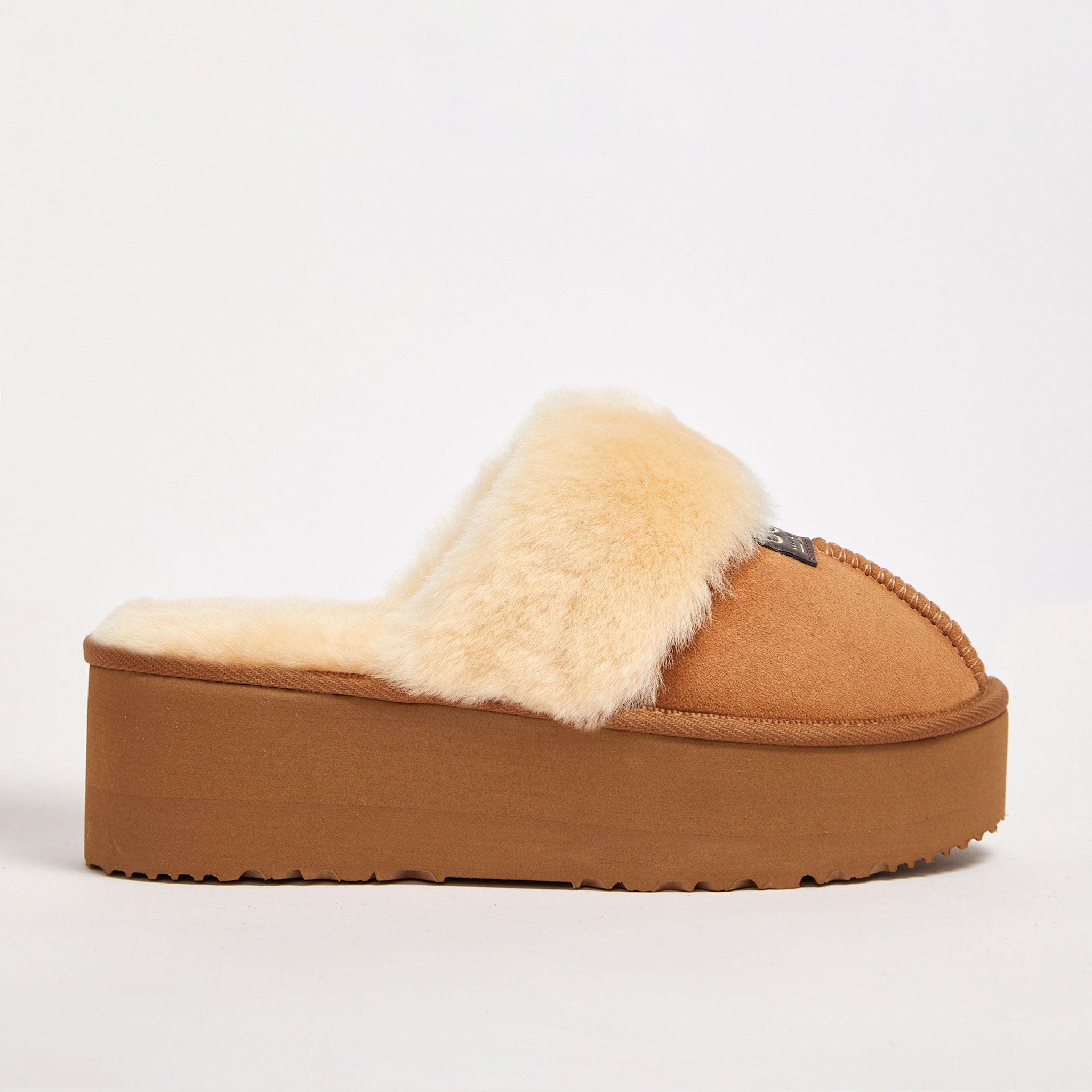 UGG® Women's Platform Designer Slipper Natural