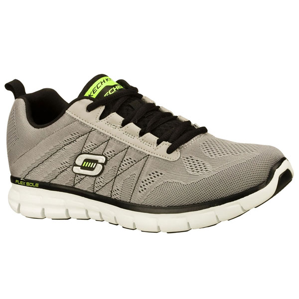 Men Extra Wide Fit (4E) Shoes - Power Switch Light Gray/Black