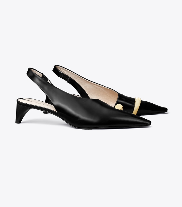 PIERCED SLINGBACK HEEL