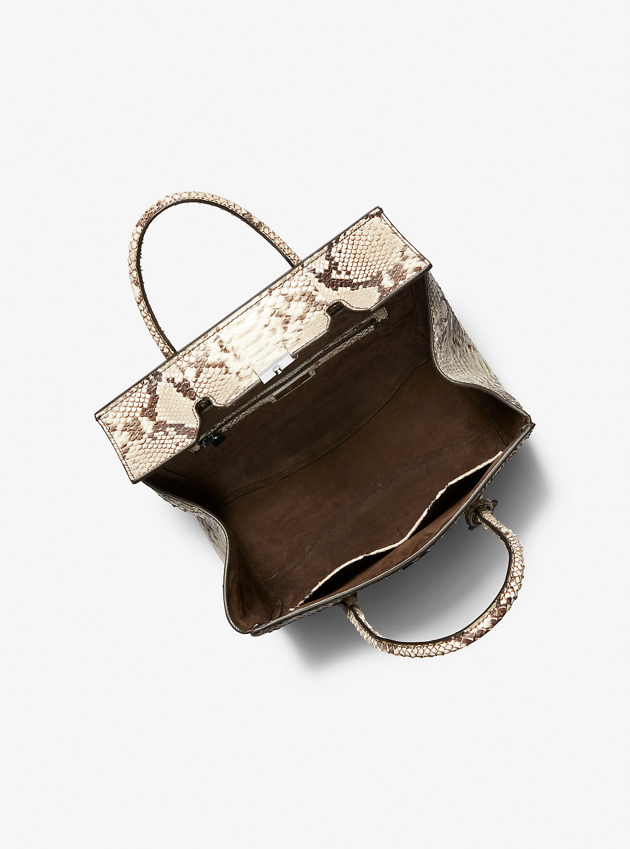 Campbell Medium Python Embossed Leather Satchel