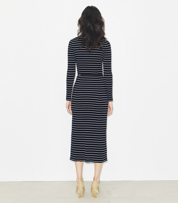 Cotton Knit Polo Dress