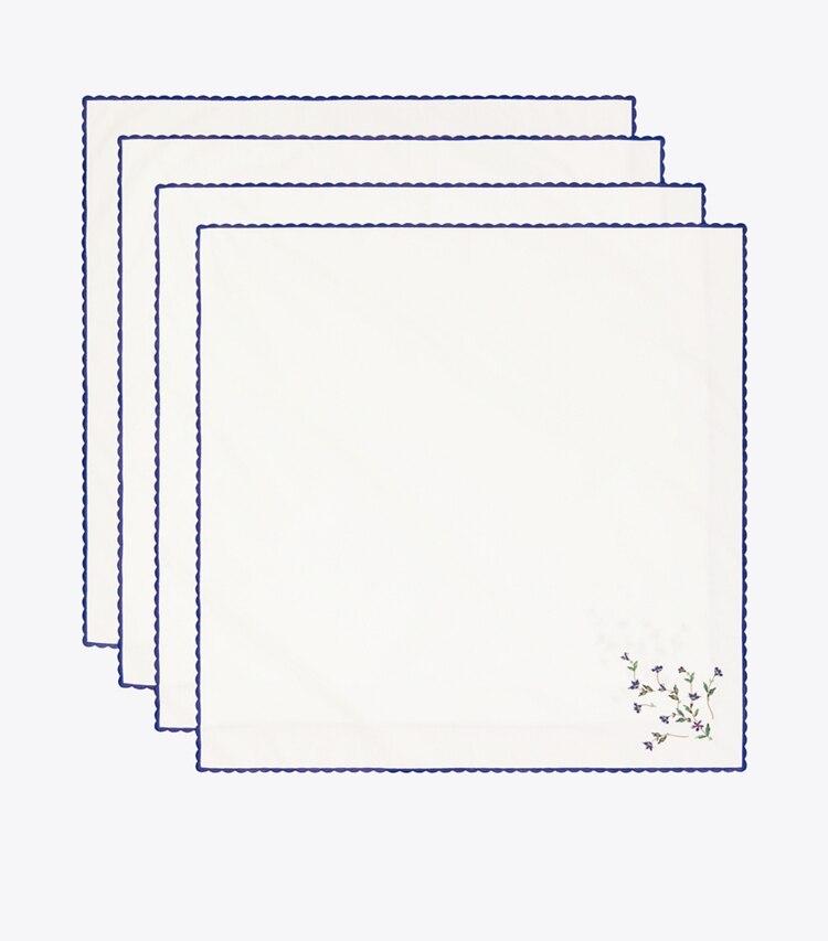 Jolie Fleur Embroidered Napkin, Set of 4