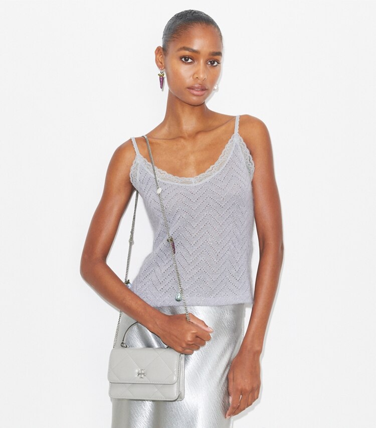 Mini Kira Diamond Quilt Charm Top-Handle Crossbody