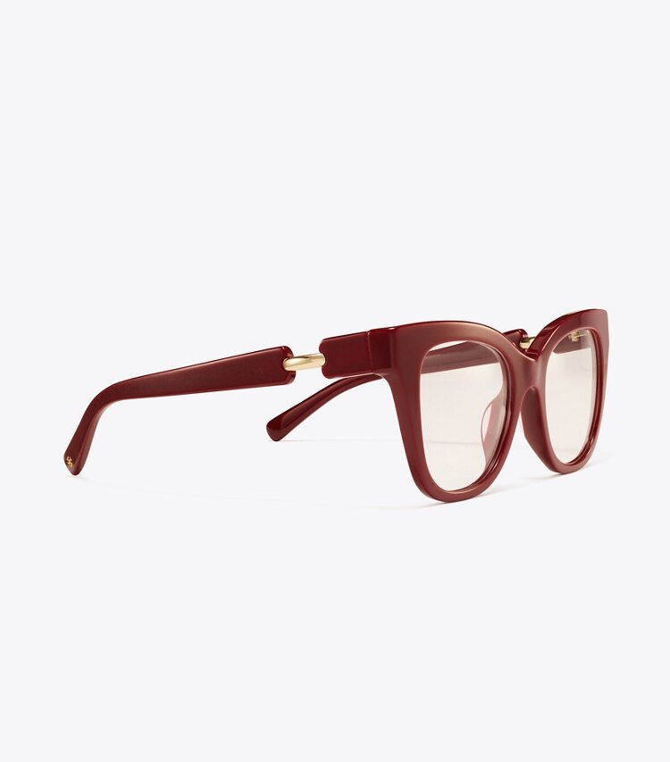 Pierced Oversized Cat-Eye Eyeglasses