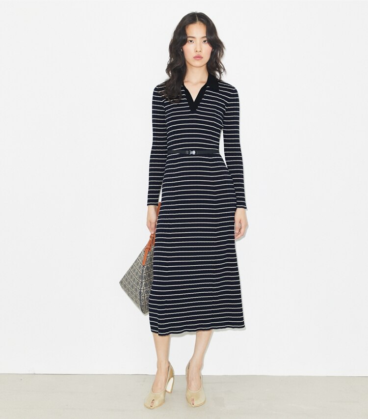 Cotton Knit Polo Dress