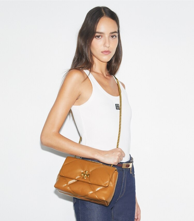 Small Kira Diamond Quilt Velvet Pavé Shoulder Bag